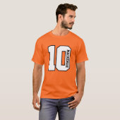 Nummer en naam gepersonaliseerd  t-shirt (Voorkant volledig)