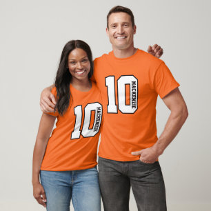Nummer en naam gepersonaliseerd t-shirt
