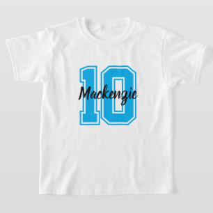 Nummer en naam gepersonaliseerd  t-shirt