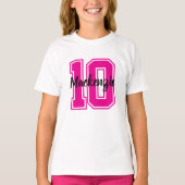 Nummer en naam gepersonaliseerd  t-shirt (Voorkant)