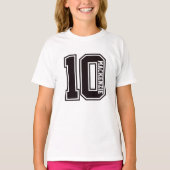 Nummer en naam gepersonaliseerd t-shirt (Voorkant)