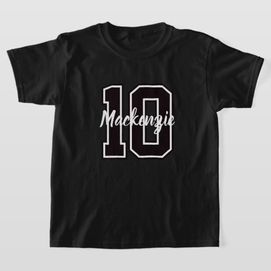 Nummer en naam gepersonaliseerd  t-shirt (Laagn)