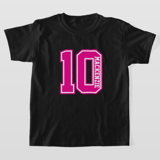 Nummer En Naam Persoonlijke Varsity T-shirt (Laagn)