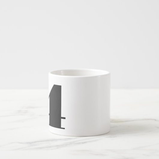 Nummer Espresso Coffee Mok (Voorkant)