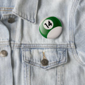 NUMMER FOURTEEN BILLIARDS BALL RONDE BUTTON 5,7 CM (In situ)