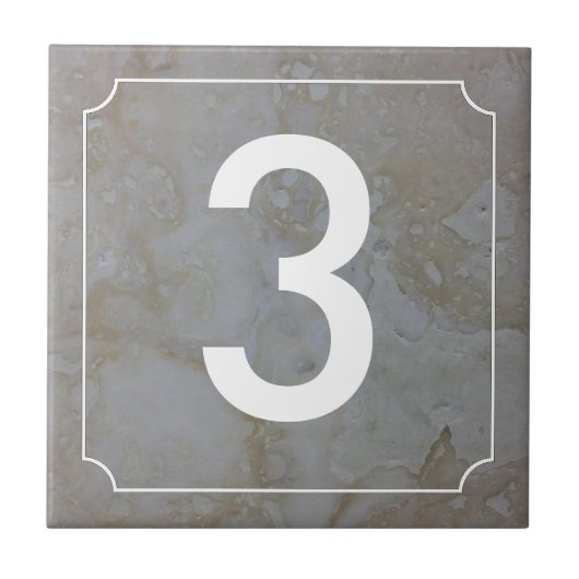 Nummer Franse huis Tegeltje (Voorkant)