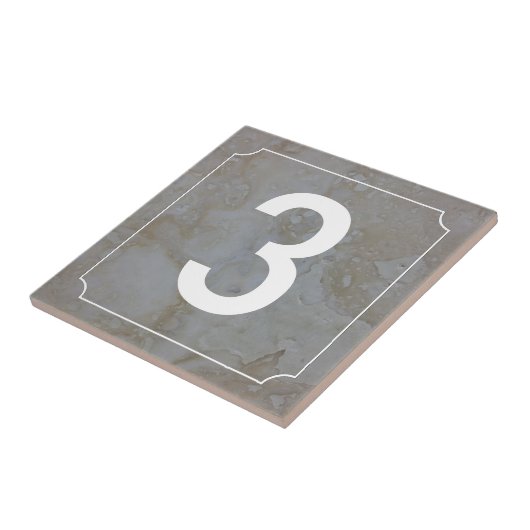 Nummer Franse huis Tegeltje (Zijkant)