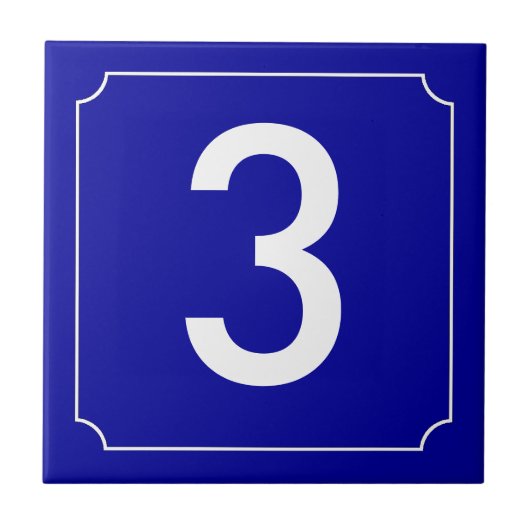 Nummer Franse huis Tegeltje (Voorkant)