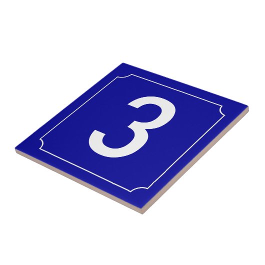 Nummer Franse huis Tegeltje (Zijkant)