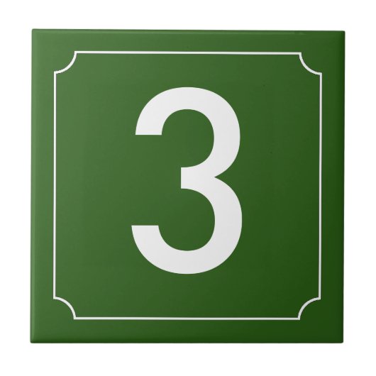 Nummer Franse huis Tegeltje (Voorkant)