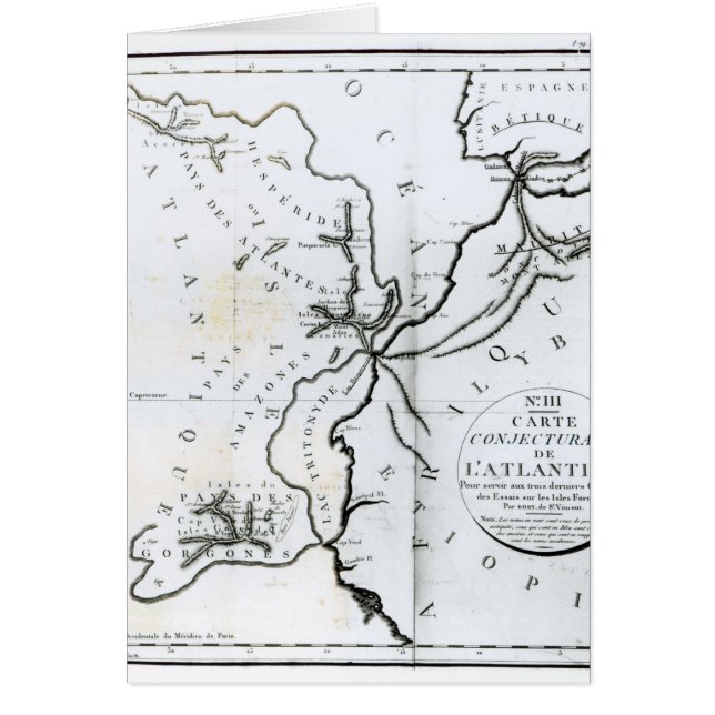 Nummer III Projectkaart van het eiland (Voorkant)