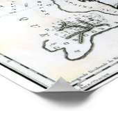 Nummer III Projectkaart van het eiland Poster (Hoek)