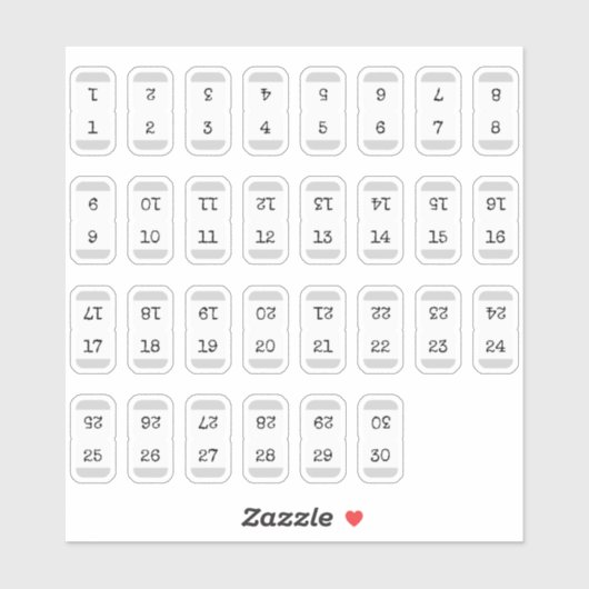 Nummer Indexscheiders Numerieke Zijtabbladen Opvou Sticker (Vel)