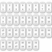 Nummer Indexscheiders Numerieke Zijtabbladen Opvou Sticker (Voorkant)