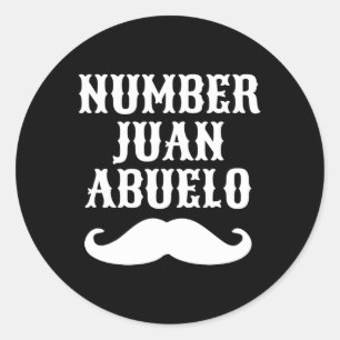 Nummer Juan Abuelo Spaanse Mexicaanse beste pap ca Ronde Sticker