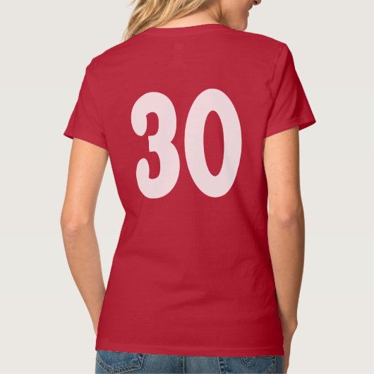 Nummer klasse 30 t-shirt (Achterkant)
