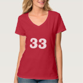 Nummer klasse 33 t-shirt (Voorkant)
