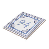 Nummer lavender en Blue Big House Tegeltje (Zijkant)