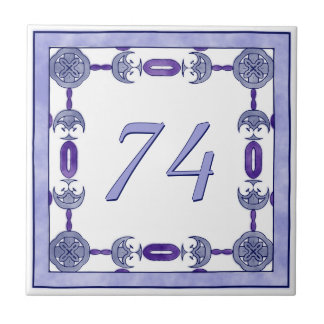 Nummer lavender en Paarse Big House Tegeltje