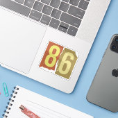 Nummer Magazine Losgeld 86 Sticker (Laptop met iPhone)