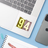 Nummer Magazine Losgeld 94 Sticker (Laptop met iPhone)
