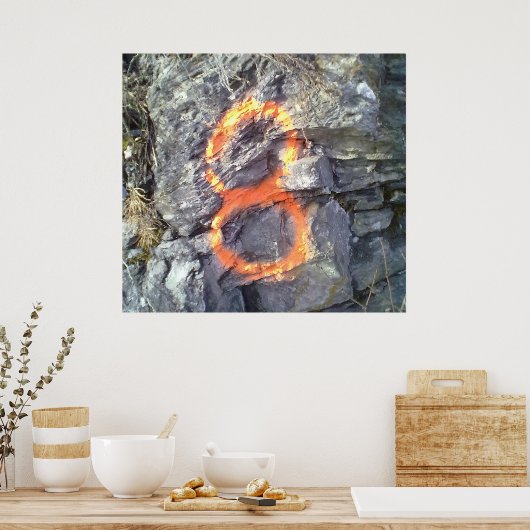 Nummer Mountain 8 Poster (Keuken)