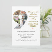 Nummer Negen Custom Photo Wedding Jubileum Kaart (Staand voorkant)