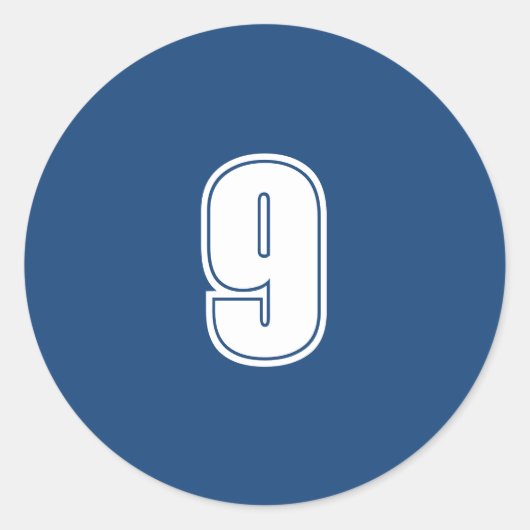 Nummer Negen planning benodigdheden eenvoudig 9 ma Ronde Sticker (Voorkant)
