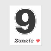 Nummer Nine Black en White Sticker (Vel)