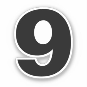 Nummer Nine Black en White Sticker