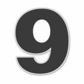 Nummer Nine Black en White Sticker (Voorkant)