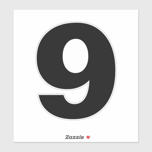 Nummer Nine Black en White Sticker (Vel)