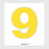 Nummer Nine Gold en White Sticker (Vel)