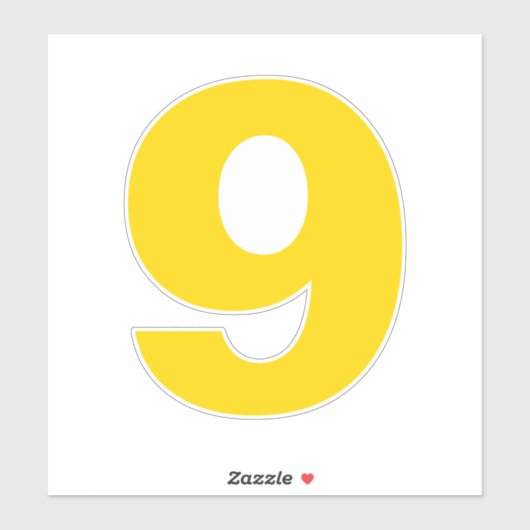 Nummer Nine Gold en White Sticker (Vel)