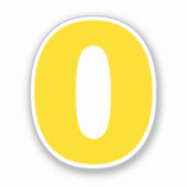 Nummer nul Gold en witte sticker (Voorkant)