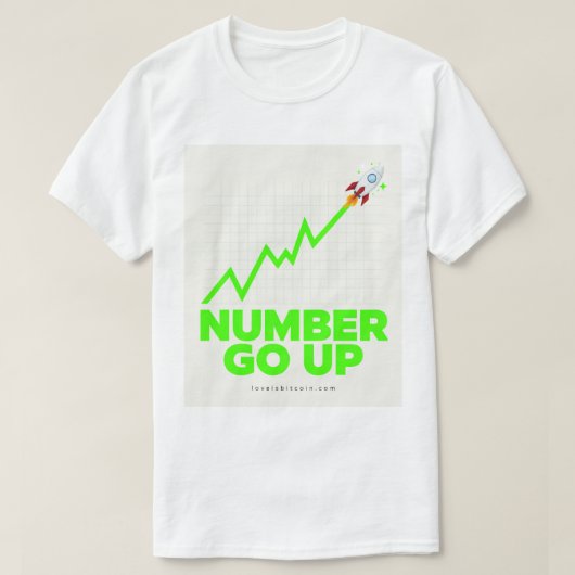 NUMMER OMHOOG - Bitcoin Meme T-Shirt (Design voorkant)