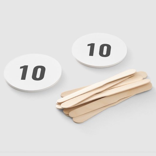 Nummer peddel | Moderne, minimale, eenvoudige kern Handwaaier (Niet-gemonteerd)