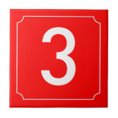 Nummer rood huis tegeltje (Voorkant)