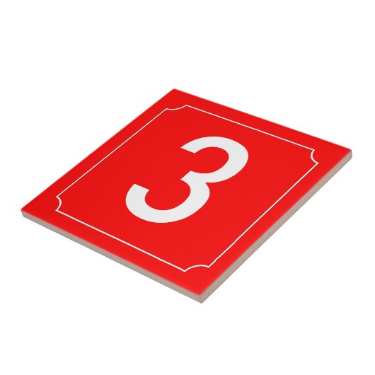 Nummer rood huis tegeltje (Zijkant)