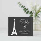 Nummer Tabel Damask Parijs Briefkaart (Staand voorkant)