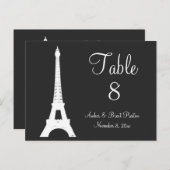 Nummer Tabel Damask Parijs Briefkaart (Voorkant / Achterkant)