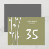 Nummer tabel verlaten witte bijkantoren briefkaart (Voorkant / Achterkant)