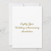 Nummer tachtig aangepaste foto bruiloft Jubileum Kaart (Achterkant)