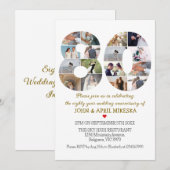 Nummer tachtig aangepaste foto bruiloft Jubileum Kaart (Voorkant / Achterkant)