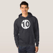 Nummer tien hoodie (Voorkant volledig)