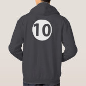 Nummer tien hoodie (Achterkant)