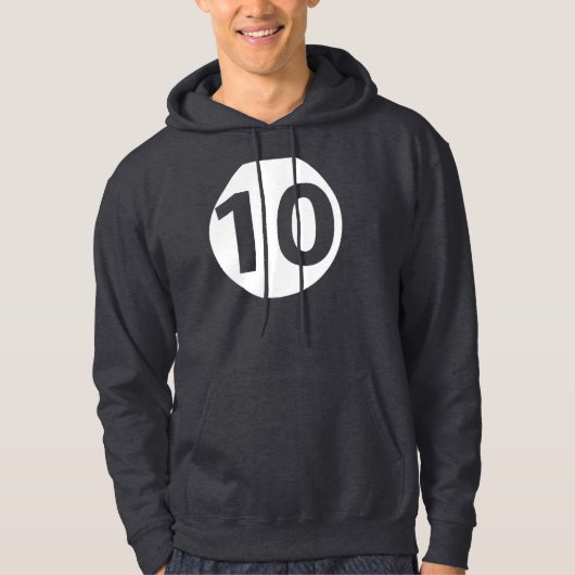 Nummer tien hoodie (Voorkant)