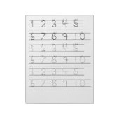 Nummer tracerend werkblad notitieblok (Linkerzijde)