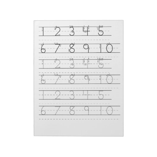 Nummer tracerend werkblad notitieblok (Linkerzijde)