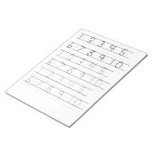 Nummer tracerend werkblad notitieblok (Schuin)